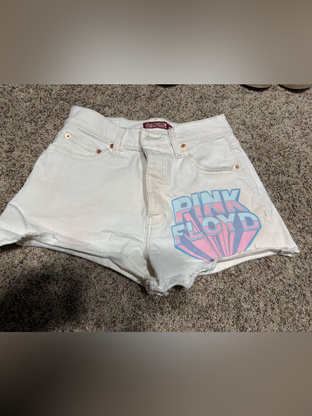 Lucky White Denim Shorts